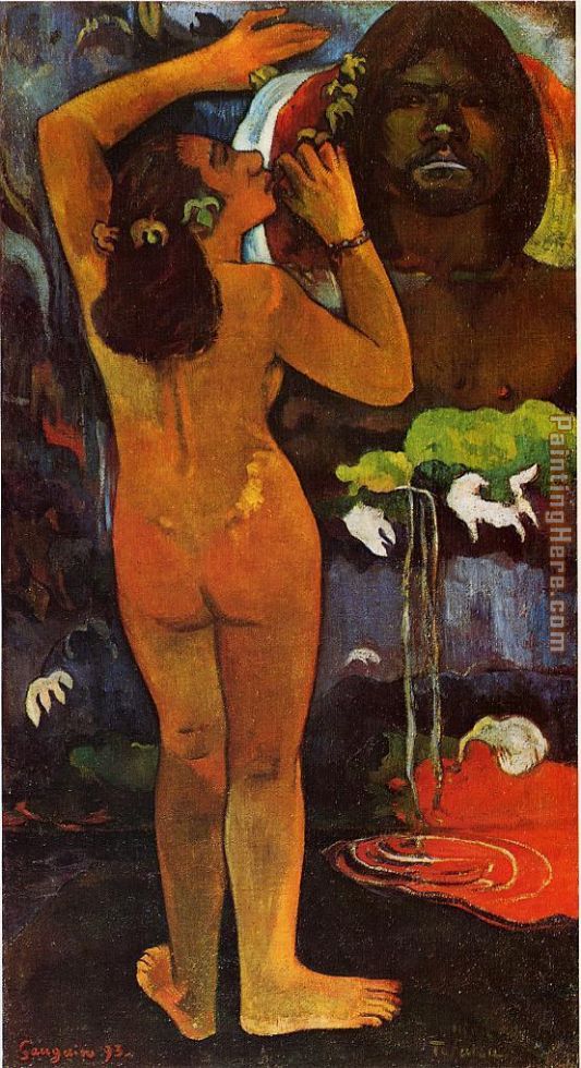 The Moon and the Earth painting - Paul Gauguin The Moon and the Earth art painting